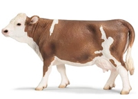 Schleich Simmental Cow Toy Model, cow toy, simmental cow model, simmental model, 