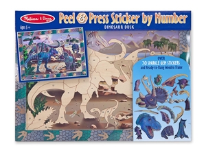 Peel & Press Sticker by Number - Dinosaur Dusk