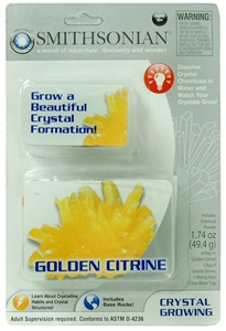 Smithsonian Crystal Growing Blister Card - Golden Citrine