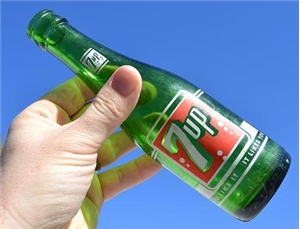 Vintage 7up Seven Up Bottle Denton - Paris, Texas