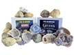 Geode Combo Gift Pack - 13 Break Open Large Mexican Trancas | Moroccan Quartz Geodes | Florescent