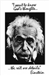 Einstein - God's Thoughts Poster