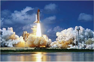 Space Shuttle Take-off Poster