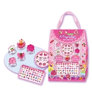 5 Day Rings W/ Earrings & Nail Stickers