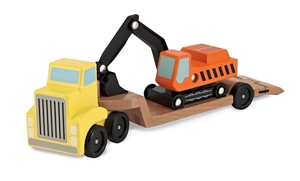 Melissa and Doug Trailer and Excavator