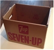 7 Up Seven Up Bottling Company Large Cardboard Metal Frame Bottle Holder Carrier