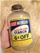 Vintage Sun Products Co Easy Monday Starch Glass Bottle W/Cap Waco Texas