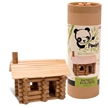 Panda's Pick Bamboo Builders - Go Green,  Wooden building toys by Schylling, Log cabin