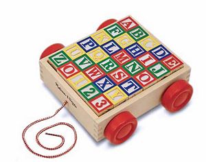 Melissa and Doug Classic ABC Block Cart
