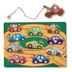 Melissa and Doug Magnetic Wooden Tow Truck Game
