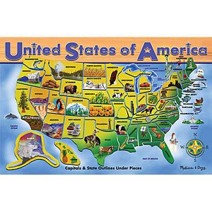 Melissa and Doug United States of America Wooden Jigsaw Puzzle
