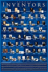 Famous Inventors Poster (Rolled and Sleeved)