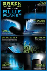 Green Alternatives Energy Poster (Laminated)