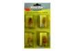 Micro Fun Specimens Bugs Set 4 - Cricket, Locust, Yellow Leaf Beetle, Crab