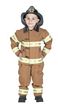 Jr. Fire Fighter Suit, (TAN) with Hard Helmet Size 6/8