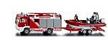 Die Cast Metal Fire Truck with Rescue Boat Toy Model