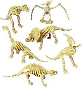 6" Toy Skeleton Dinosaurs - 12 Pack