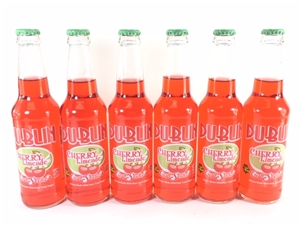 Case of 24 Dublin Texas Bottling Works Cherry Limeade Soda Glass Bottles 12 oz - Real Pure Cane Sugar
