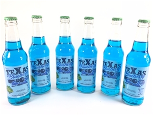 Case of 24 Dublin Texas Bottling Works 1891 Blueberry Soda Glass Bottles 12 oz - Real Pure Cane Sugar