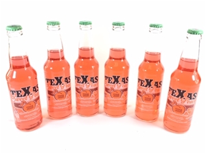 Case of 24 Dublin Texas Bottling Works Sweet Peach Soda Glass Bottles 12 oz - Real Pure Cane Sugar