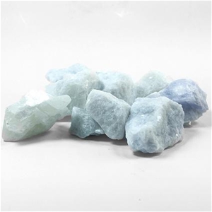 Blue Calcite Raw Natural Mineral Rock w/ Bag &amp; Tag