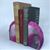 Set of 2 Polished Agate Geodes Bookends | Pink 4.5"