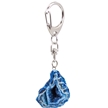 Blue Dyed Geode Half Key Chain