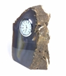 Natural Polished Agate Slab Clock w/ Cut Base 6" 5.8 lbs 