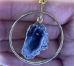 Gold Plated Ring w/ Geode Necklace 