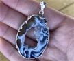 Plated Pendant Geode Slice Necklace 