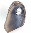 Natural Polished Agate Slab Clock w/ Cut Base 9.25" 10.6 lbs 