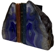 Set of 2 Polished Agate Geodes Bookends | Purple 6"