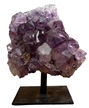 Purple Druzy Cluster Amethyst on Metal Stand 5.75" 2.30 lbs  