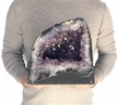 Large Natural Amethyst Cathedral 26.1 Lbs Purple Amethyst Geode Color Crystal 9.5” Display