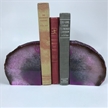 Set of 2 Polished Agate Geodes Bookends | Pink 5"