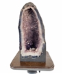 Large Amethyst Cathedral 71 Lbs Purple Amethyst Geode Color Crystal 20.75” Display