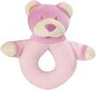 Plush Rattle Ring Bear Pink