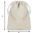 Ivory Burlap Bag with Drawstring - 4 x 6"