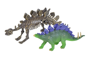 Stegosaurus Figurine with Skeleton Replica