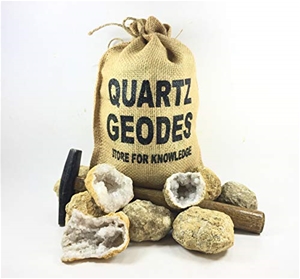 Large 3&quot; Break Open Your Own Whole Moroccan Geodes Gift Bag - 10 Pack