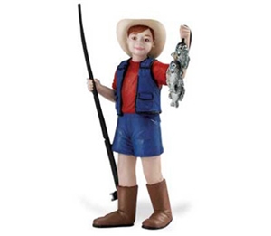 Safari People Toby with Fishing Rod Toy Model