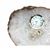 Natural Polished Agate Slab Clock w/ Cut Base 9.25" 6.85 lbs 