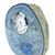 Blue Polished Agate Slab Clock w/ Cut Base 6.75" 4.5 lbs 
