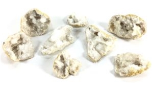 Bulk Pack - 30 Open Moroccan Geode Chips Pieces - Crystal Centers 1.5&quot;