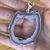 Large Silver Plated Pendant Geode Slice Necklace 