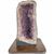 Large Amethyst Cathedral 61.7 Lbs Purple Amethyst Geode Color Crystal 19.25” Display