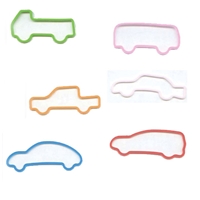 Memory Shape Rubber Bands Vehicles Assortment, Popular kids shaped rubber bands, Car, Truck, Bus