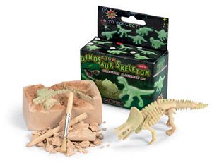 Small Glow Dino Skeleton Excavation &amp; Assembly Kit - dino dig