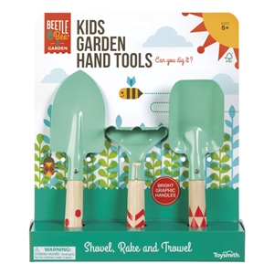 Kids Garden Hand Tools - trowel, rake, shovel