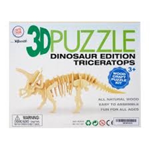 3D Wooden Puzzle Triceratops